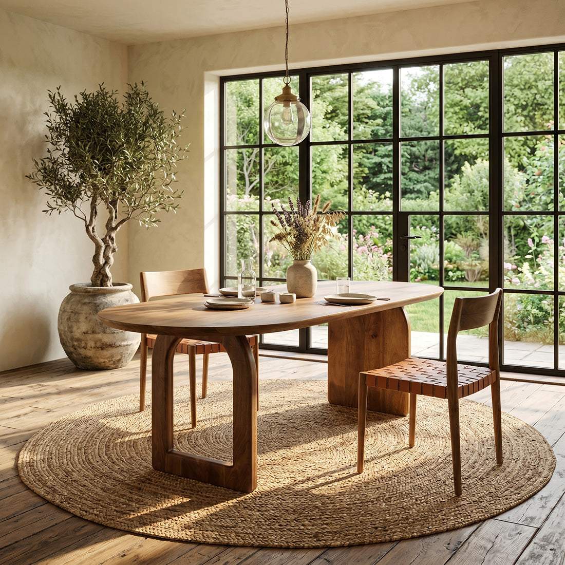 Bullnose eettafel mix bruin 240cm Raw Materials