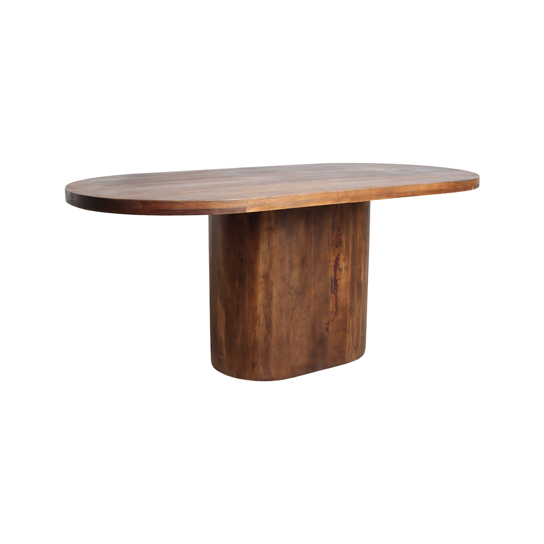 Eettafel Bullnose Oblong Ovaal Mangohout 180cm Raw Materials