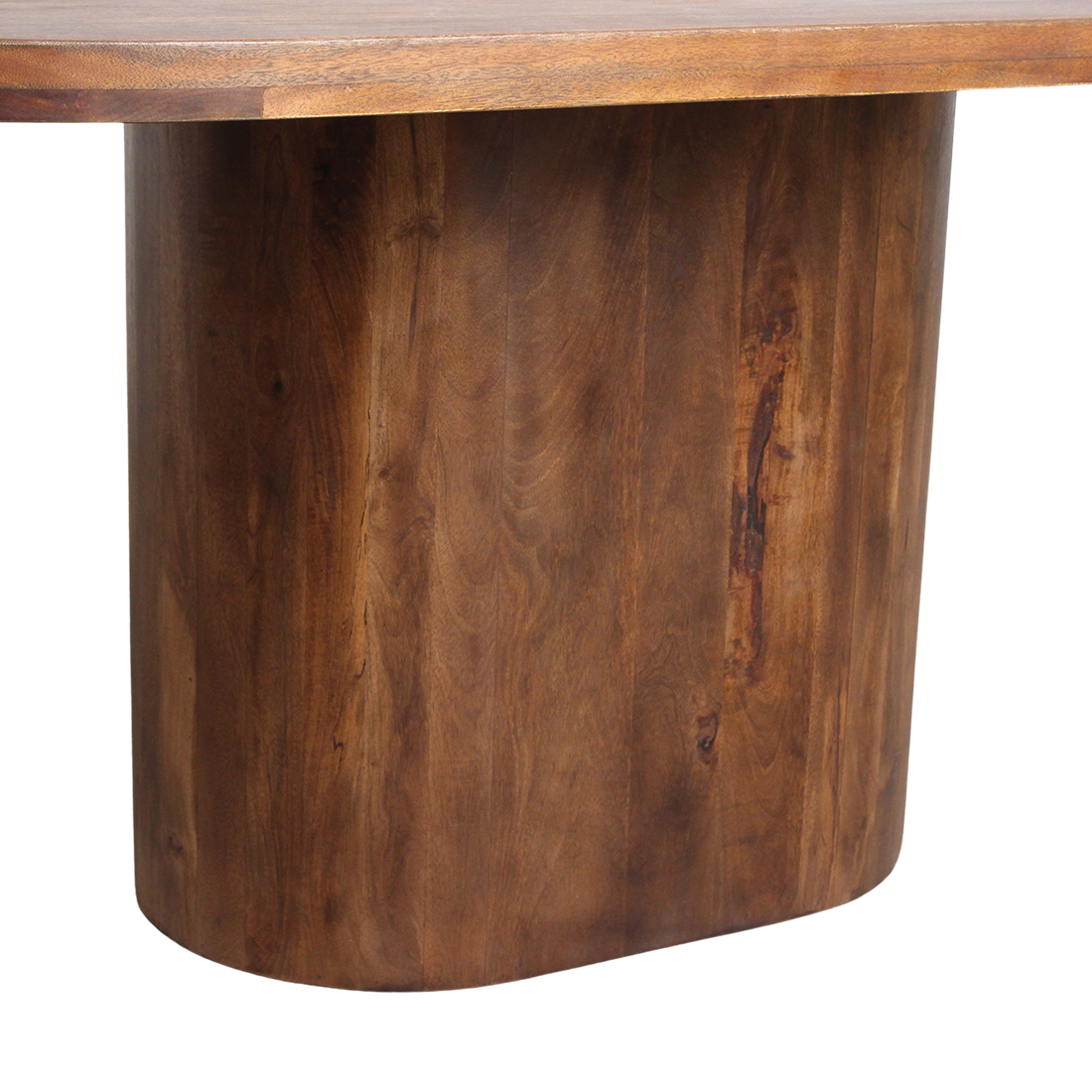 Eettafel Bullnose Oblong Ovaal Mangohout 180cm Raw Materials