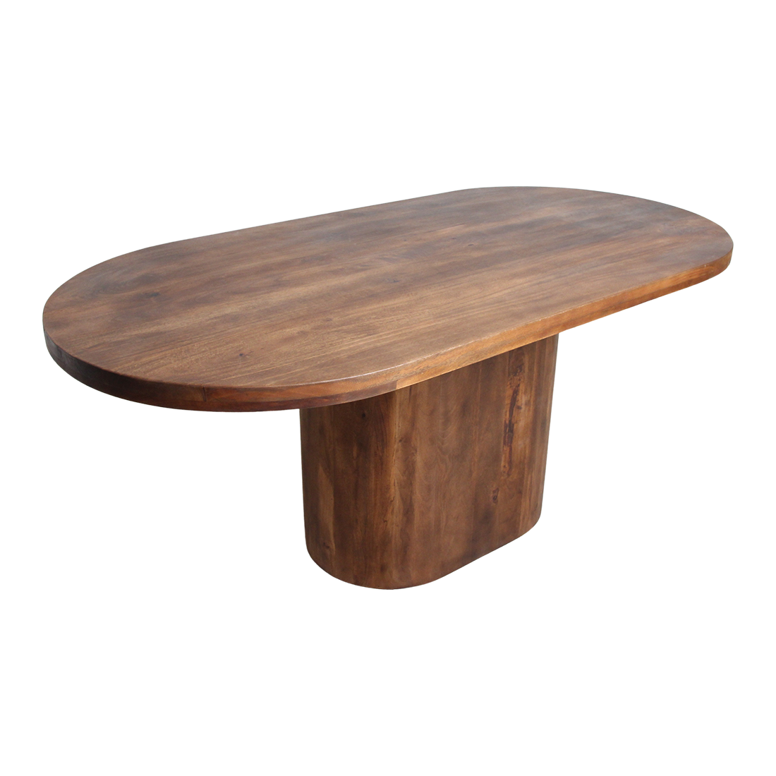 Eettafel Bullnose Oblong Ovaal Mangohout 200cm Raw Materials