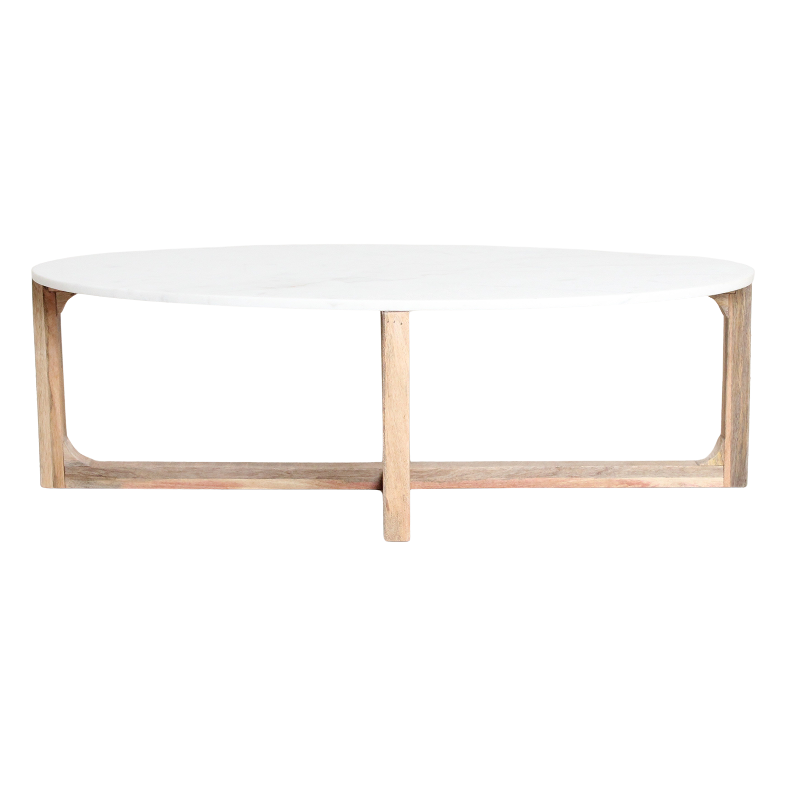 Salontafel Marmer Ovaal Wit Raw Materials