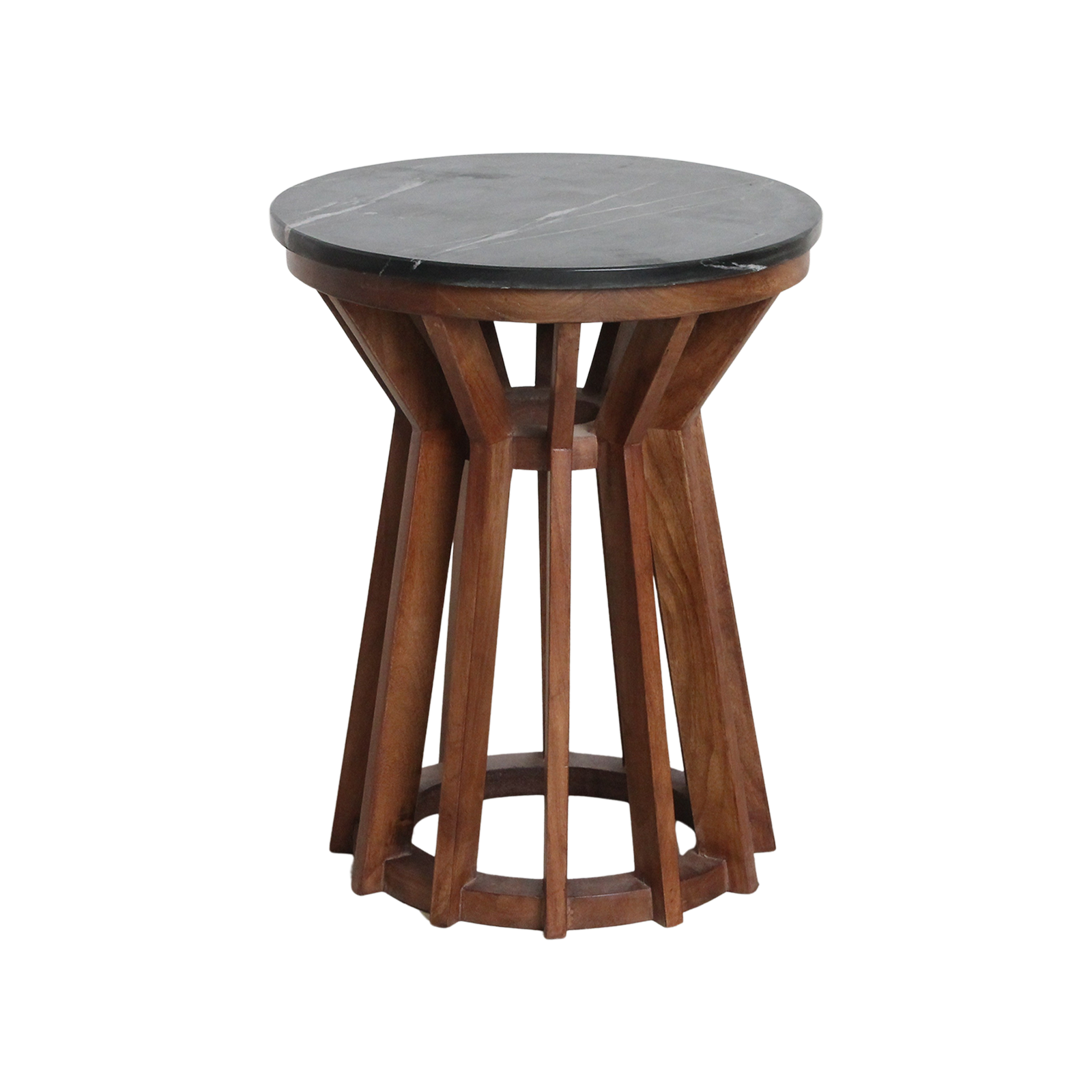Bijzettafel Sabah Marmer Zwart Ø40x50cm Raw Materials