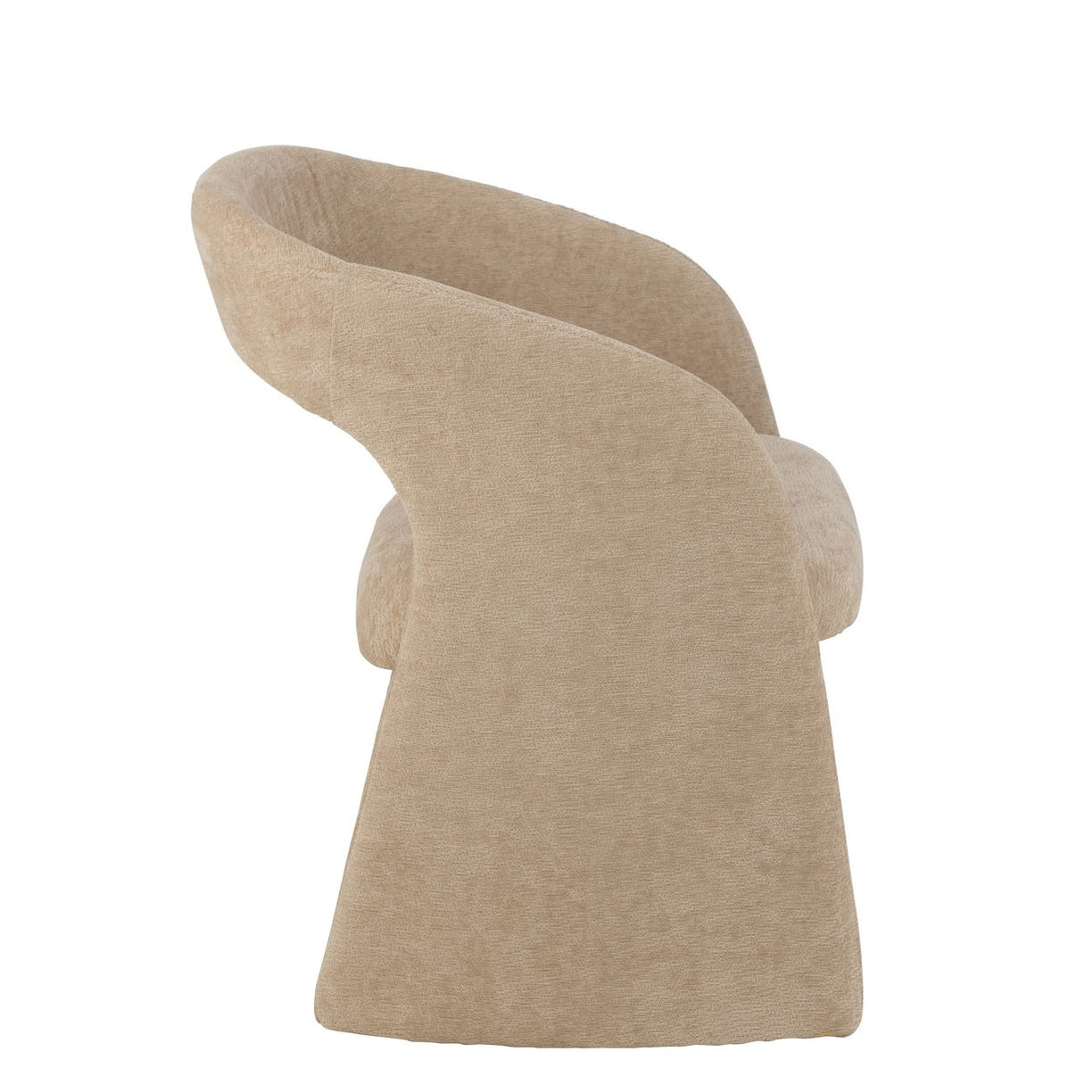 Anise Stoel Textiel Beige - Eetkamerstoel - J-Line - livinglovely.nl