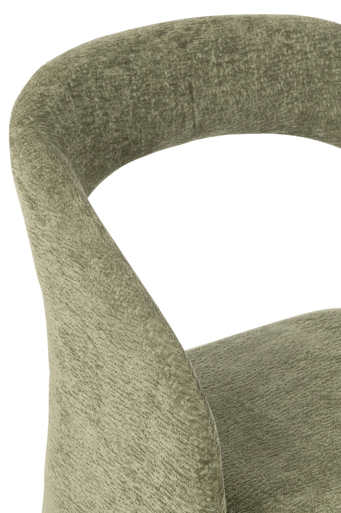 Anise Stoel Textiel Muntgroen - Eetkamerstoel - J-Line - livinglovely.nl