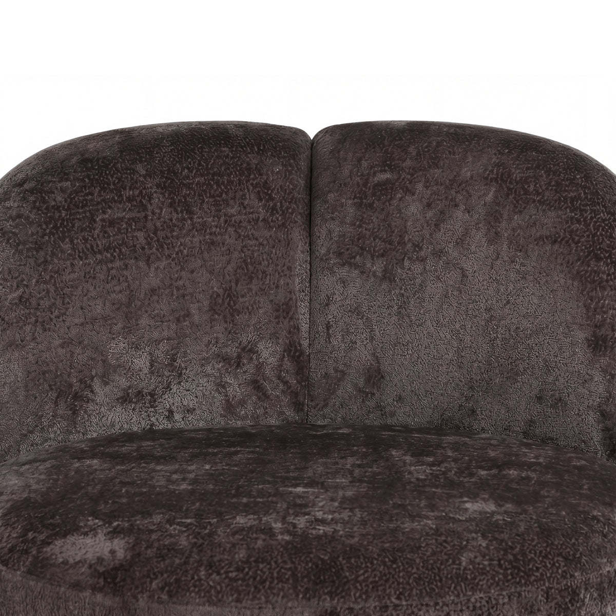 Arco Fauteuil Rond Aphrodite Donkerbruin van PTMD, extra aanzicht van de ronde fauteuil