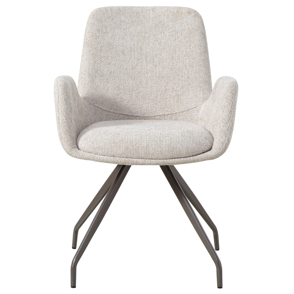 Athena Cream dining chair legacy 15 dove clay legs PTMD - Eetkamerstoel - PTMD - livinglovely.nl