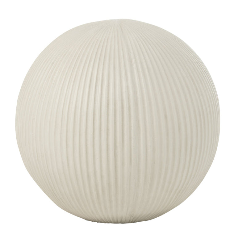Bal Deco Klei Wit Large 39,5cmx37,5cmx39,5cm - Buiten-divers - J-Line - livinglovely.nl