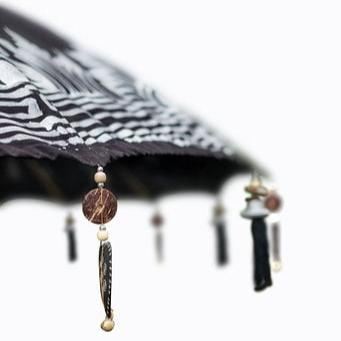 Bali Parasol - Half Zilver Zwart - 250cm - Parasol - Todo Bien - livinglovely.nl