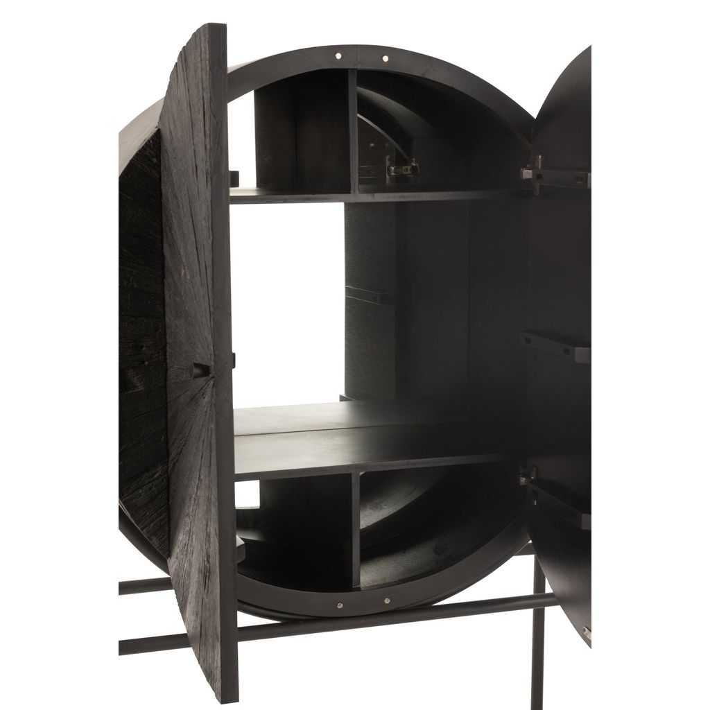 Barkast Shanil Gerecycled Hout Zwart J-Line