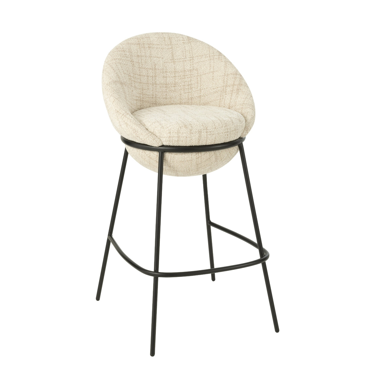 Barkruk Napoli Beige - J-Line - Barkruk - J-Line - livinglovely.nl