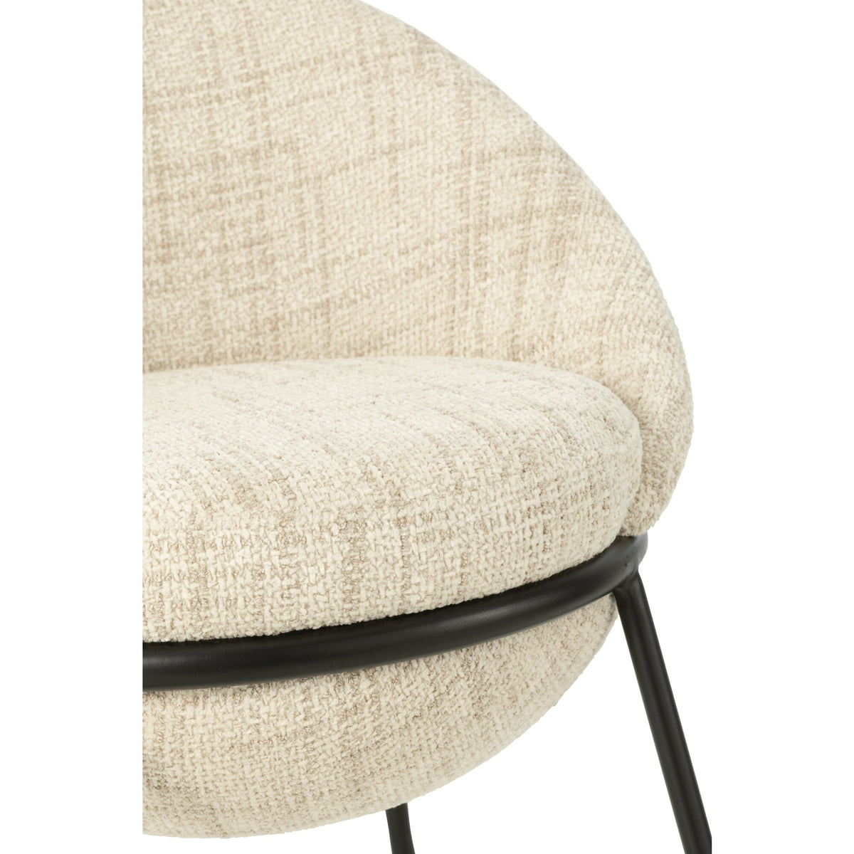 Barkruk Ijzer Beige/Zwart - J-Line