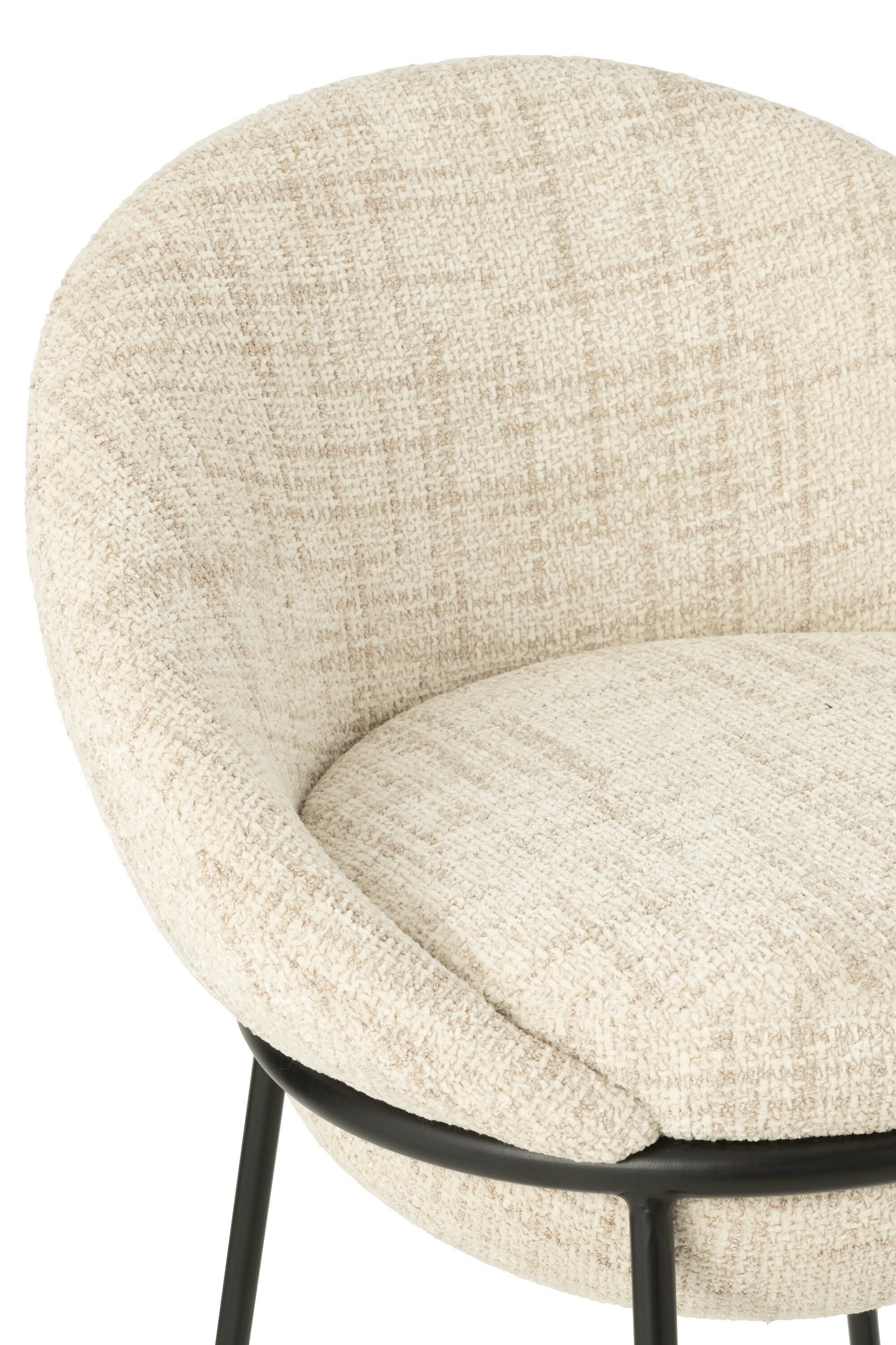 Barkruk Napoli Beige - J-Line - Barkruk - J-Line - livinglovely.nl