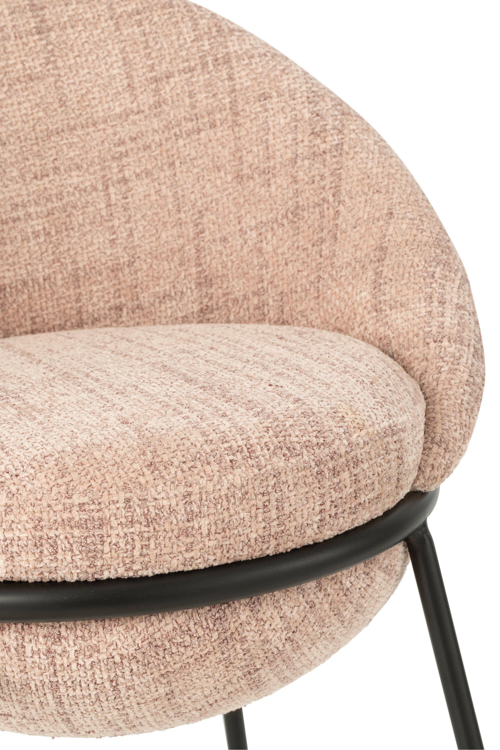 Barkruk Napoli Licht Roze- J-Line - Barkruk - J-Line - livinglovely.nl