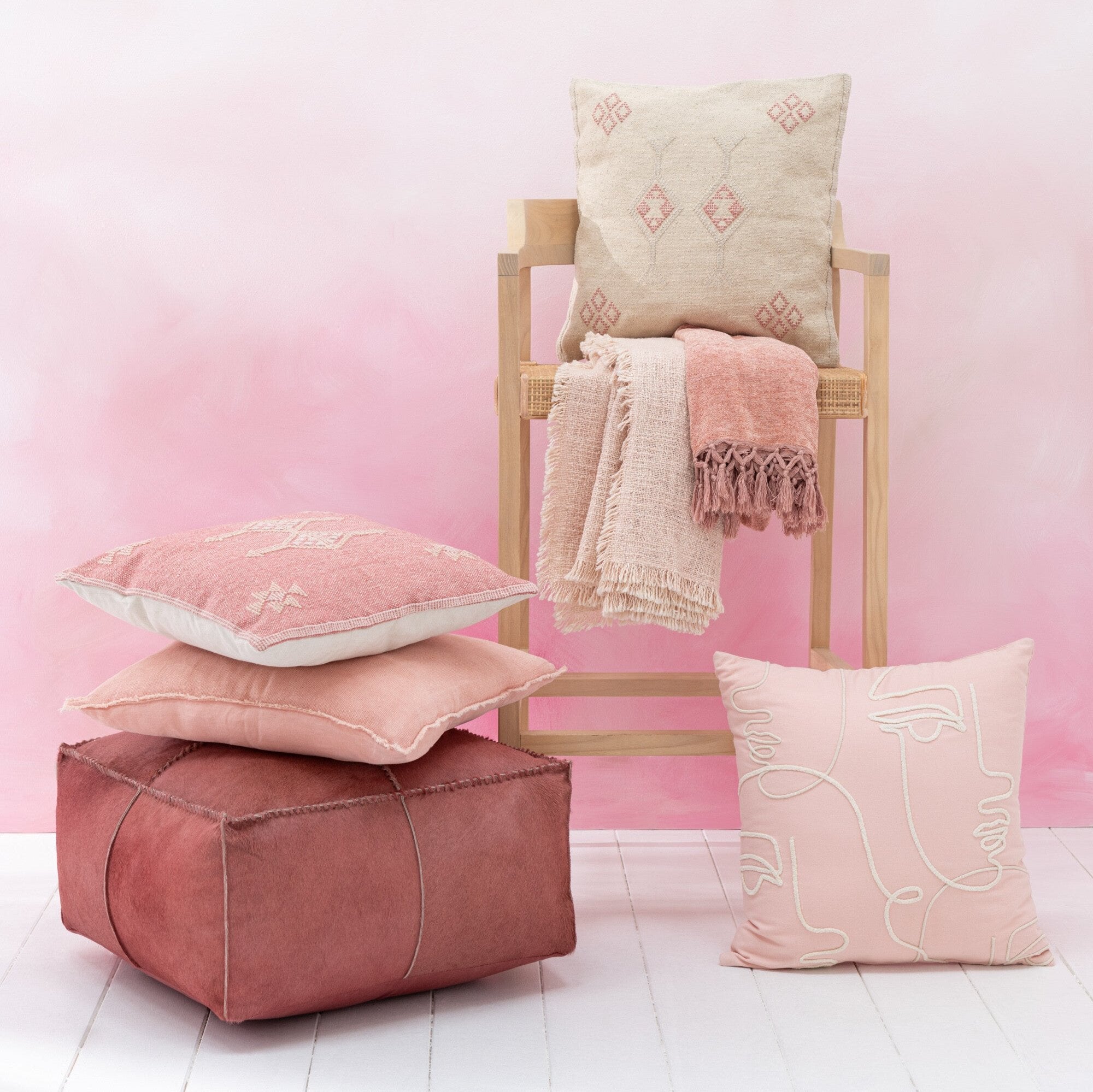 Barstoel Emma Teakhout Naturel J-Line - Barkruk - J-Line - livinglovely.nl