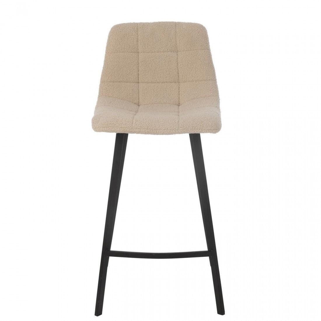 Barstoel Kent Metaal/Polyester Wit - Barkruk - J-Line - livinglovely.nl