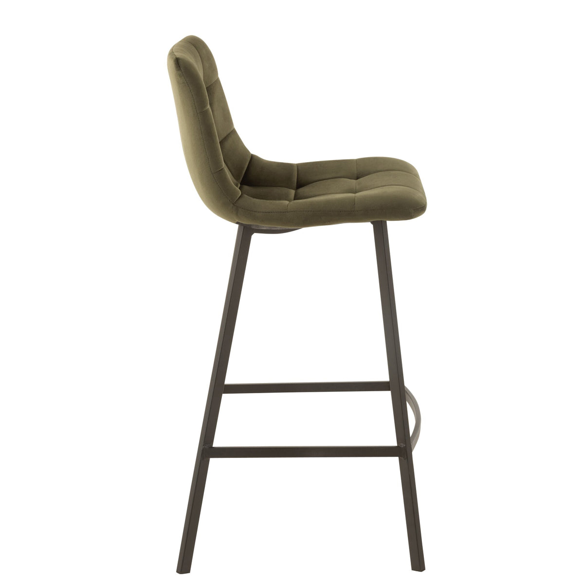 Barstoel Olivier Textiel/Metaal Donker Groen J-Line