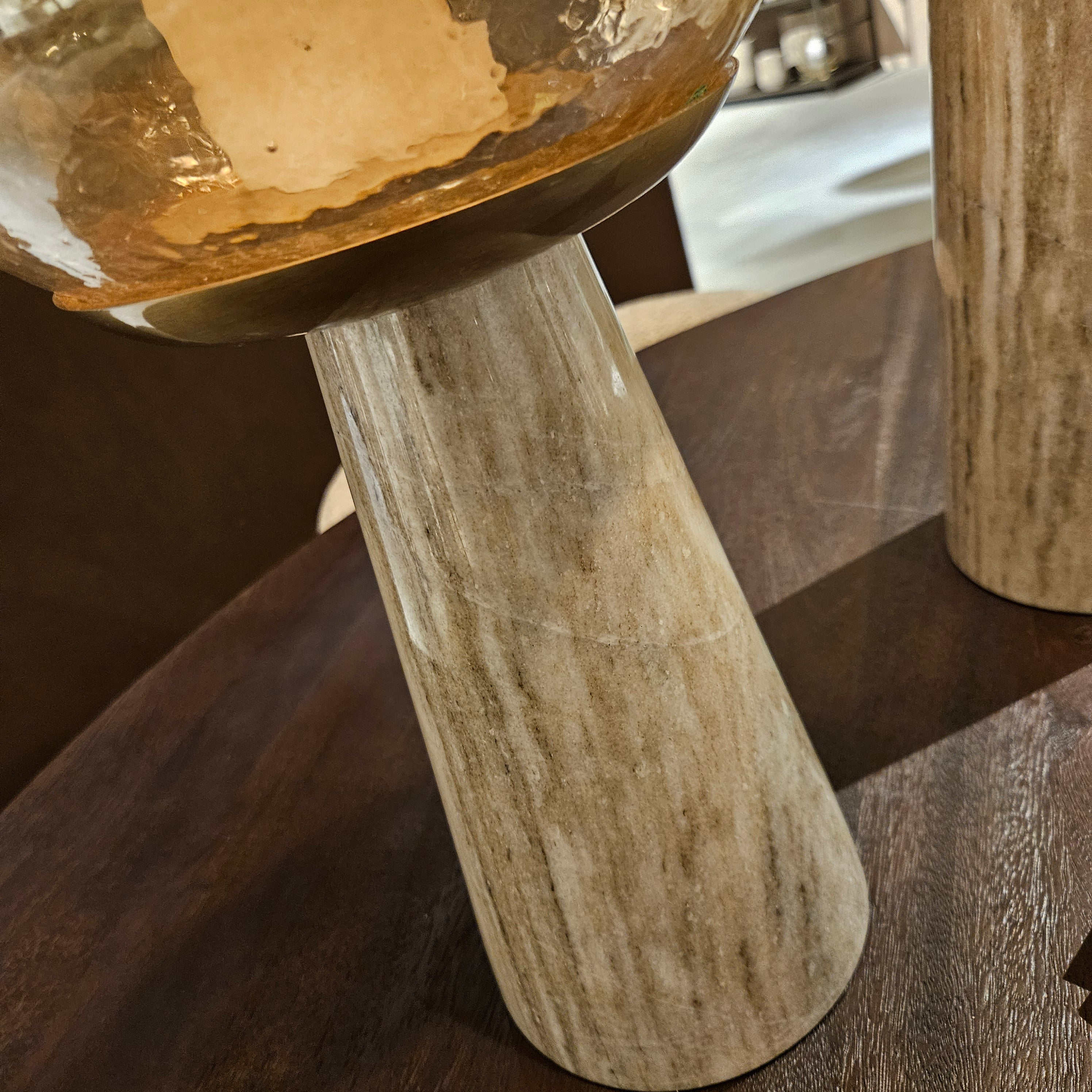 Berdand Beige windlicht L PTMD - Kandelaar - PTMD - livinglovely.nl