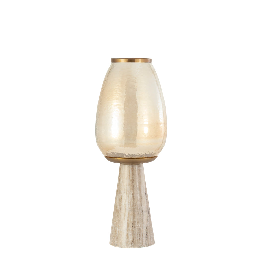Berdand Beige windlicht S PTMD - Kandelaar - PTMD - livinglovely.nl