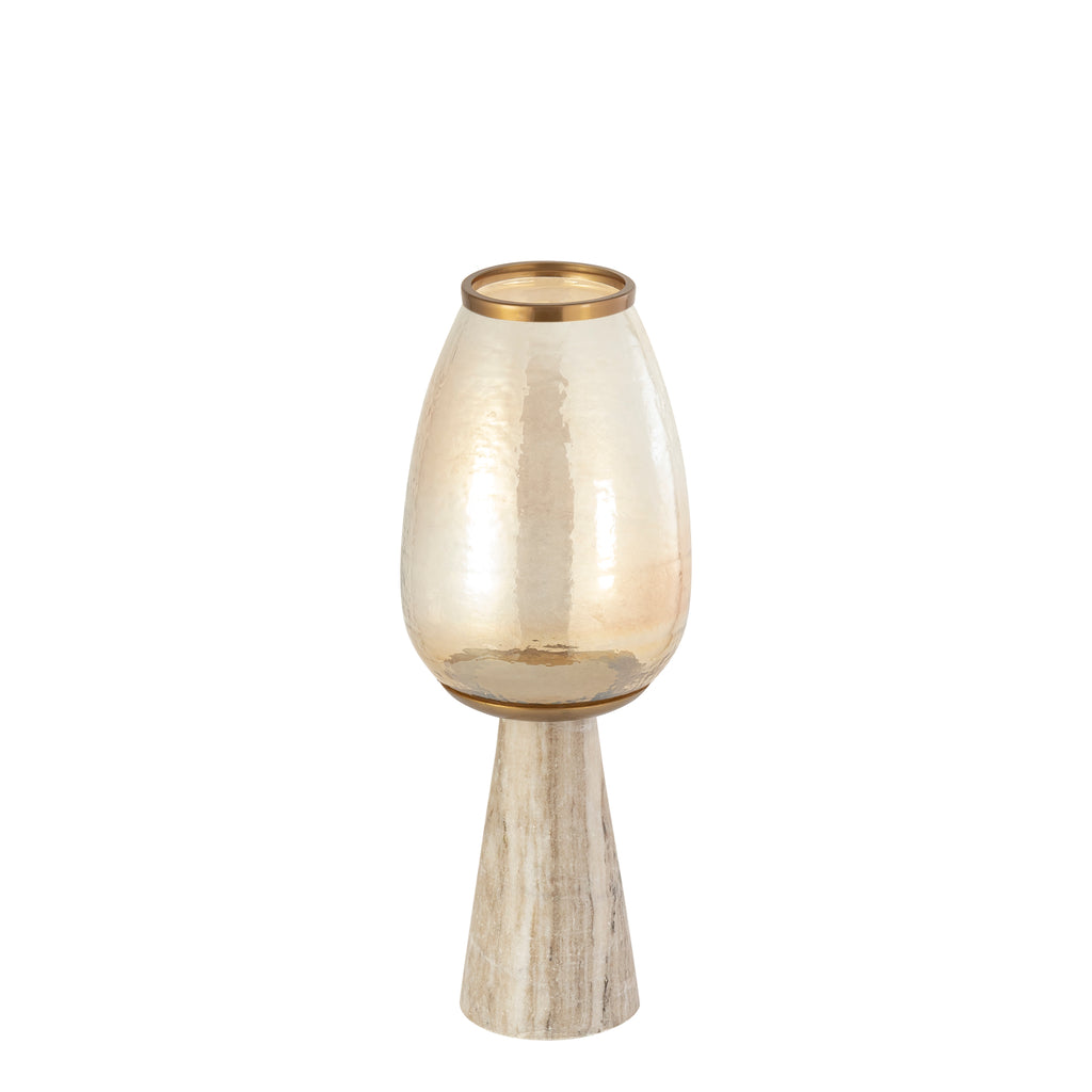 Berdand Beige windlicht S PTMD - Kandelaar - PTMD - livinglovely.nl