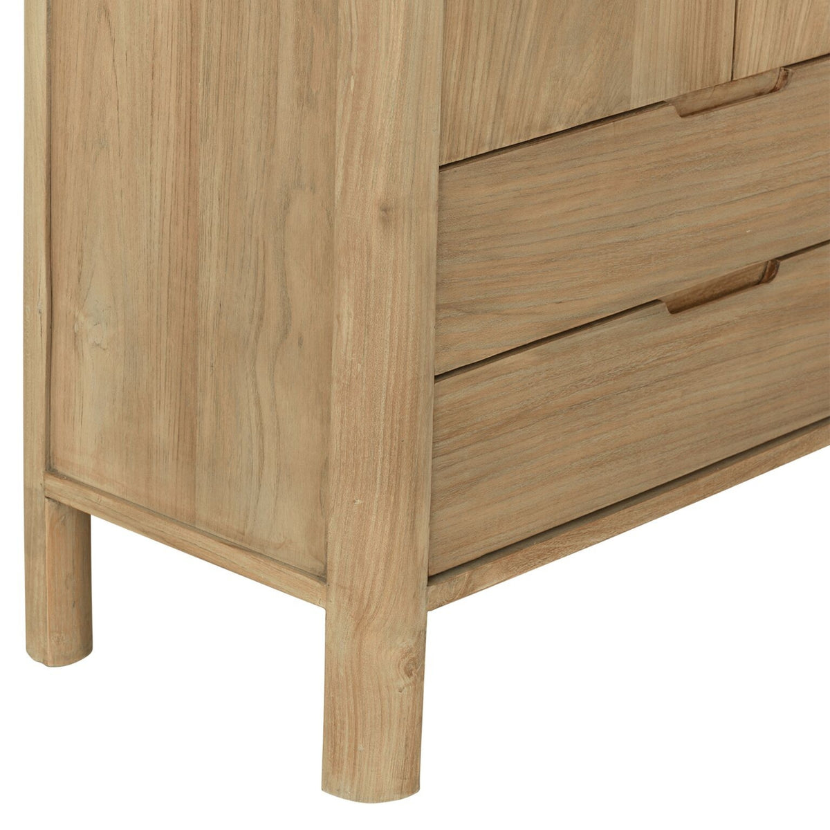 Bergkast Forte 190cm naturel teak zijaanzicht DTP Home