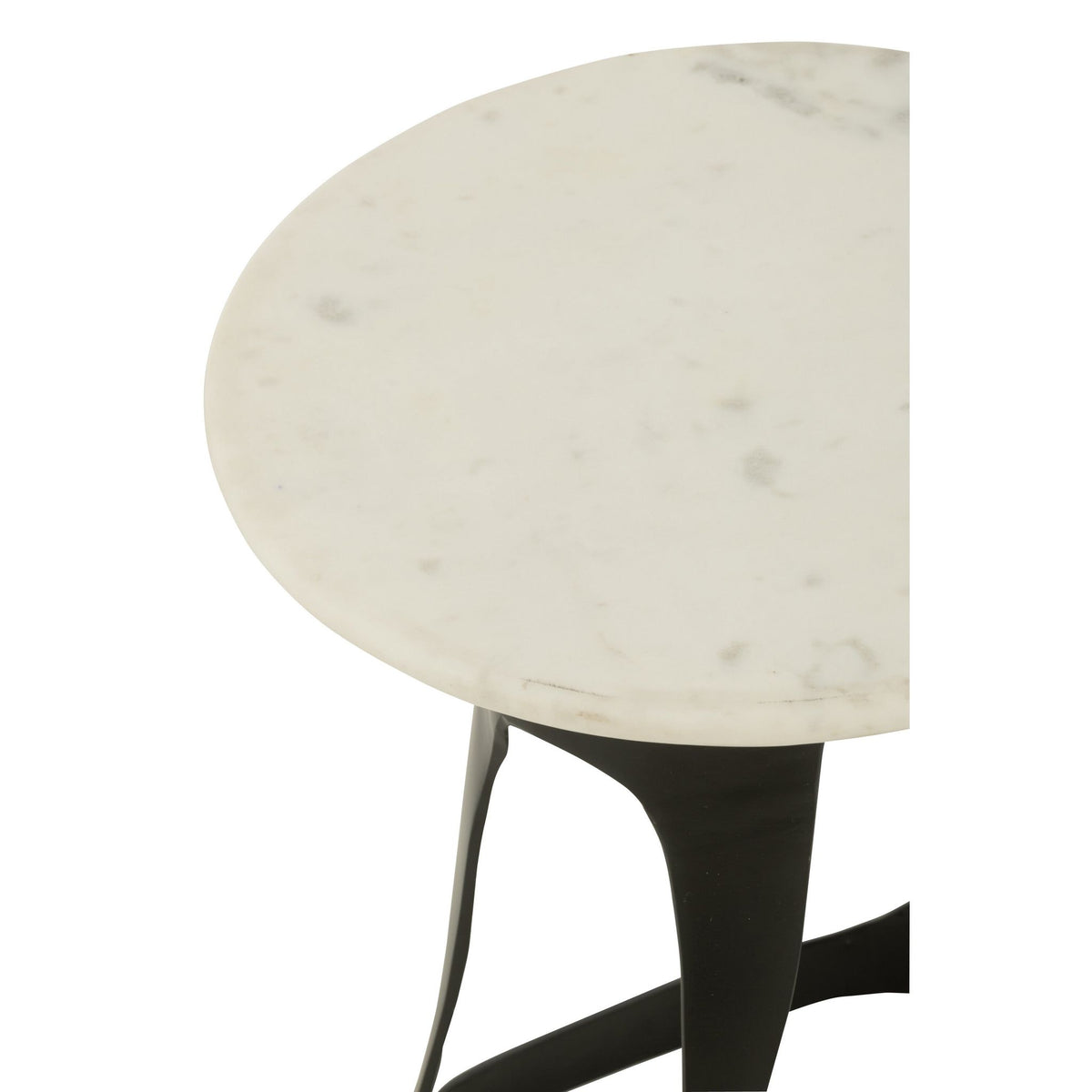 Bijzettafel Aluminium/Steen Zwart/Wit Large J-Line