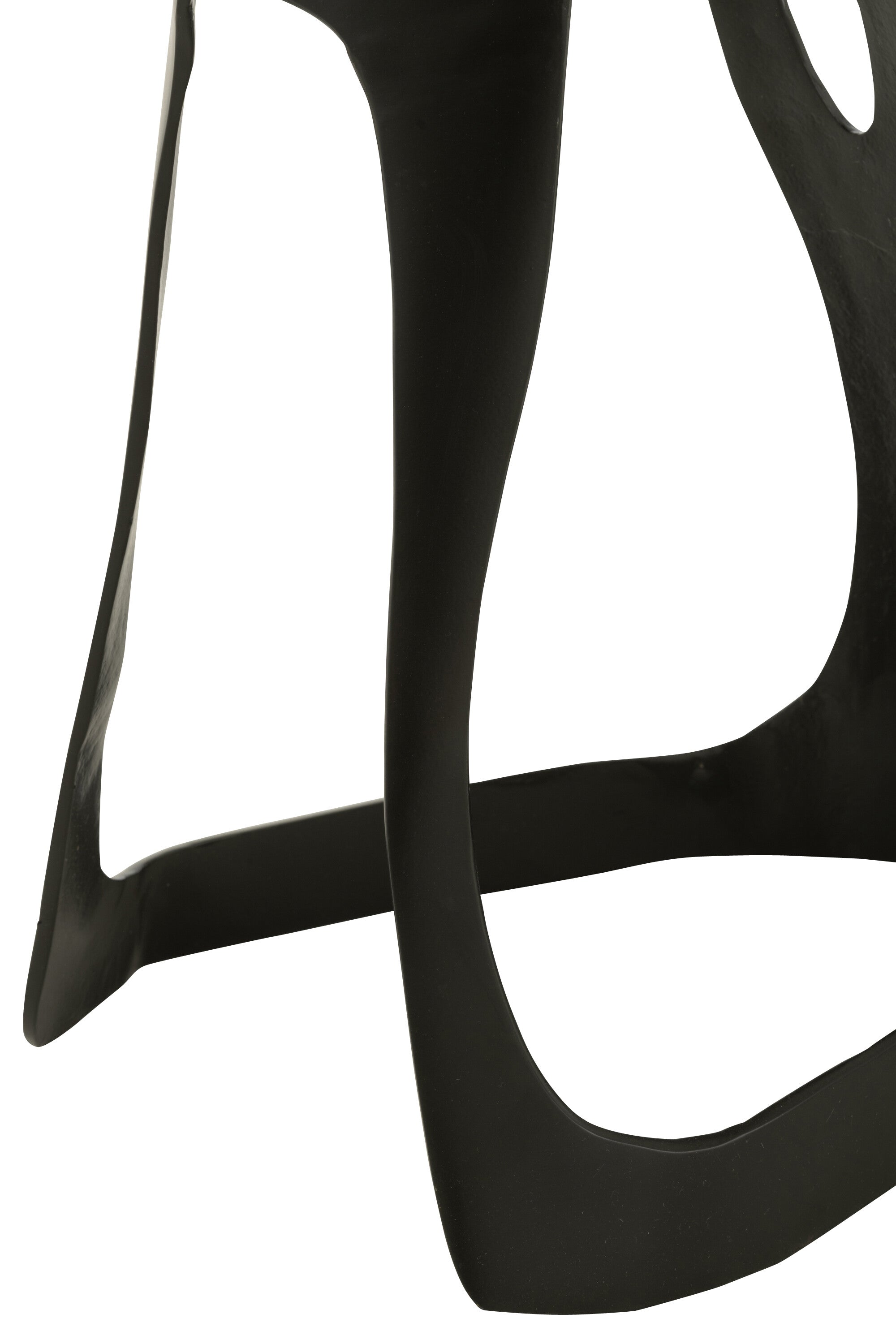 Bijzettafel Aluminium/Steen Zwart/Wit Large J-Line - Bijzettafel - J-Line - livinglovely.nl