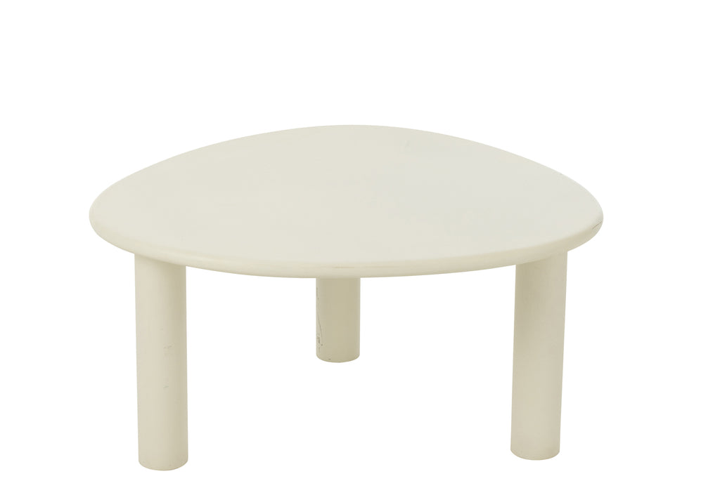 Bijzettafel Bali Wit Medium J-Line - Bijzettafel - J-Line - livinglovely.nl