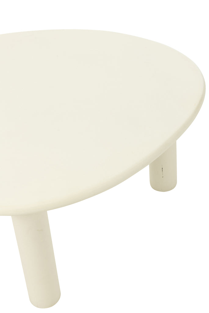 Bijzettafel Bali Wit Medium J-Line - Bijzettafel - J-Line - livinglovely.nl