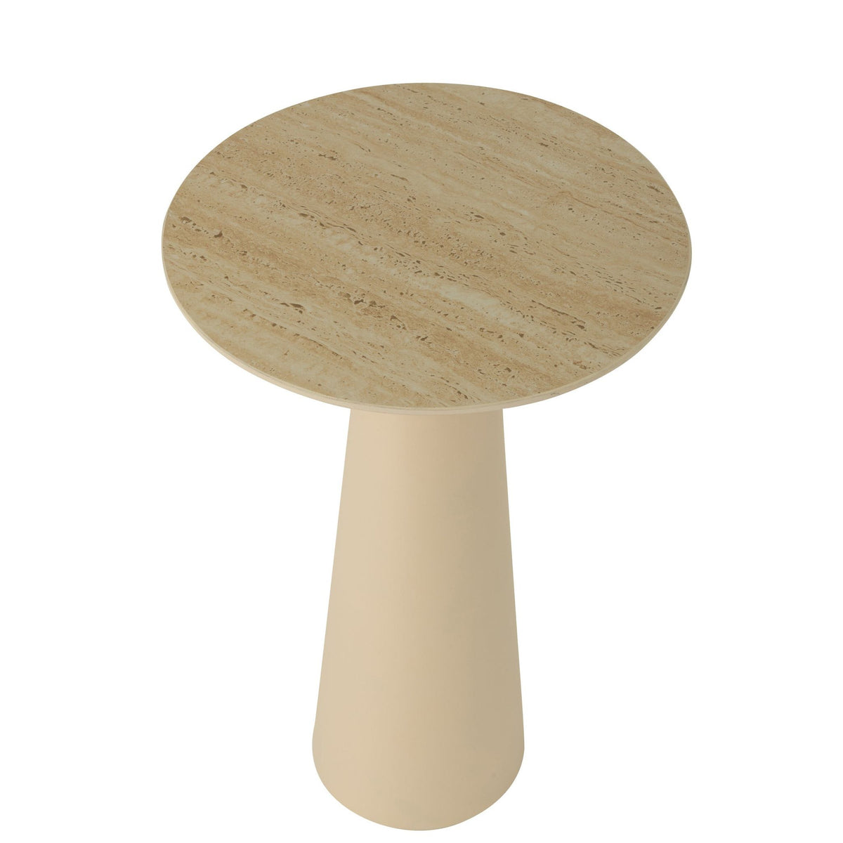 Bijzettafel Column Kegel Metaal Ecru/Beige