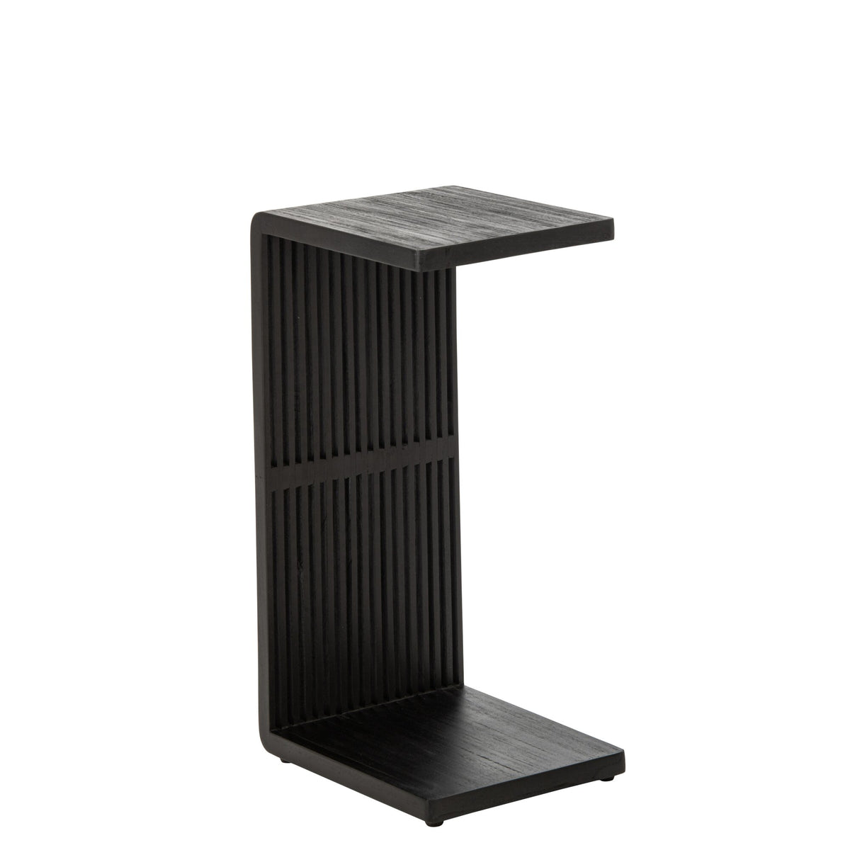 Bijzettafel Latten Gerecycled Hout Zwart J-Line