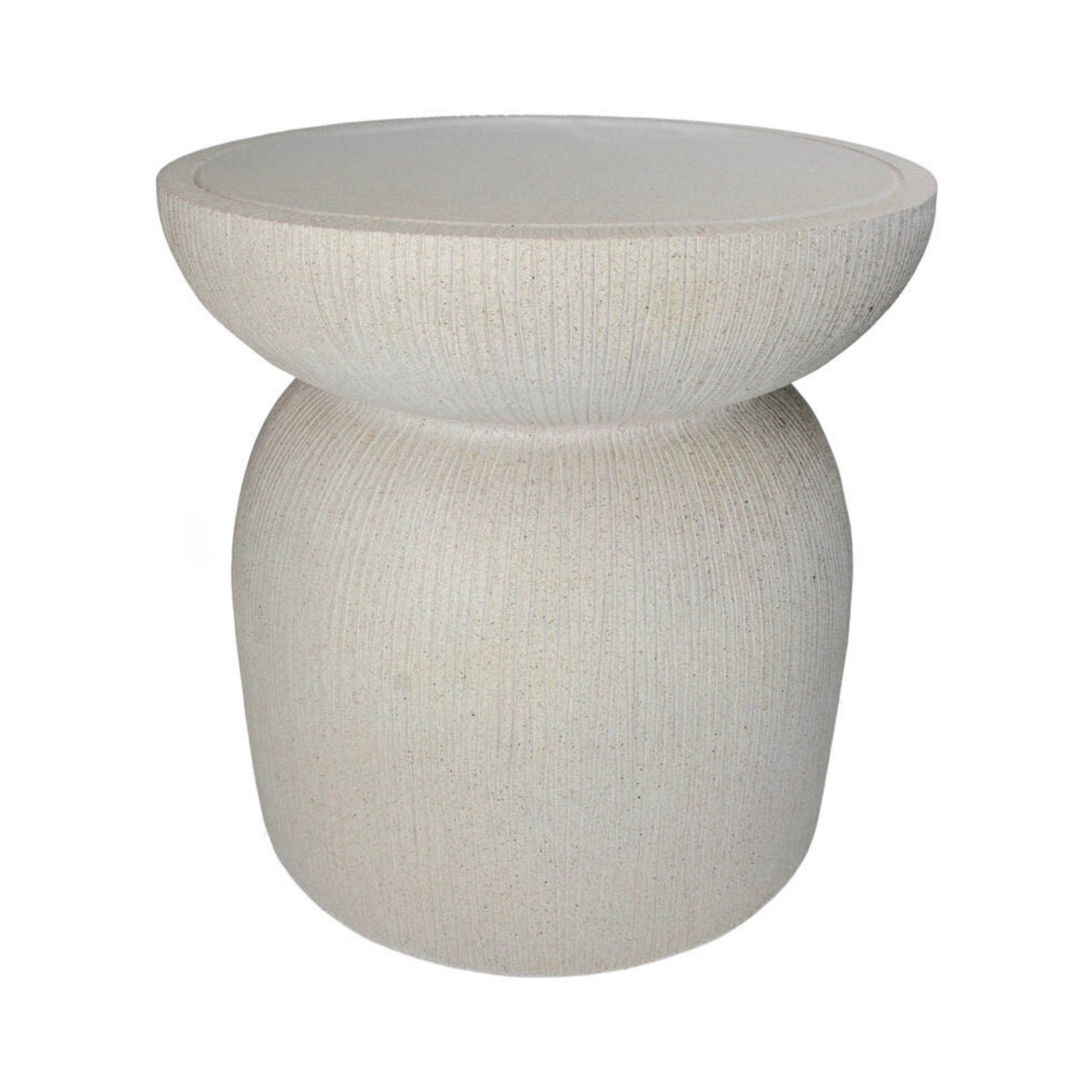 Bijzettafel Magnesium Beige 40x40x40cm - Bijzettafel - Living Lovely - livinglovely.nl