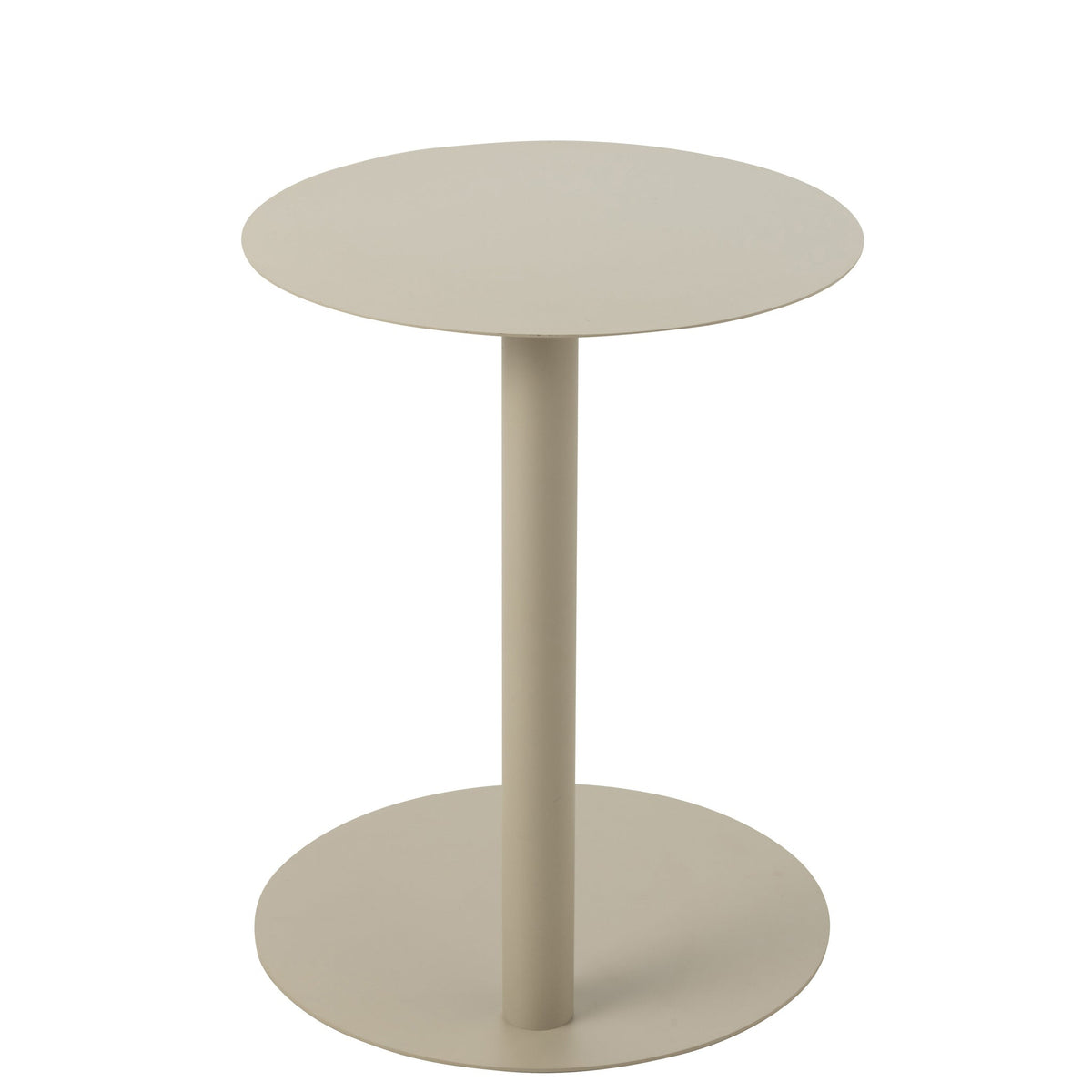 Bijzettafel Rond Metaal Beige J-Line