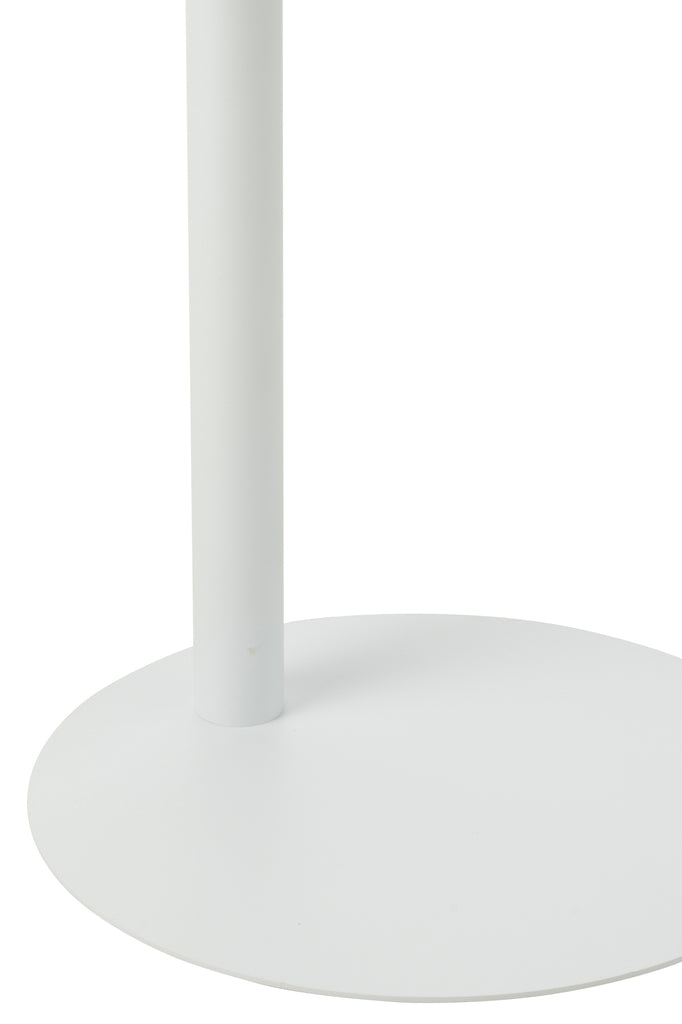 Bijzettafel Rond Metaal Wit - Bijzettafel - J-Line - livinglovely.nl