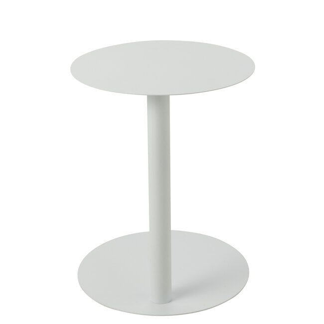 Bijzettafel Rond Metaal Wit - Bijzettafel - J-Line - livinglovely.nl