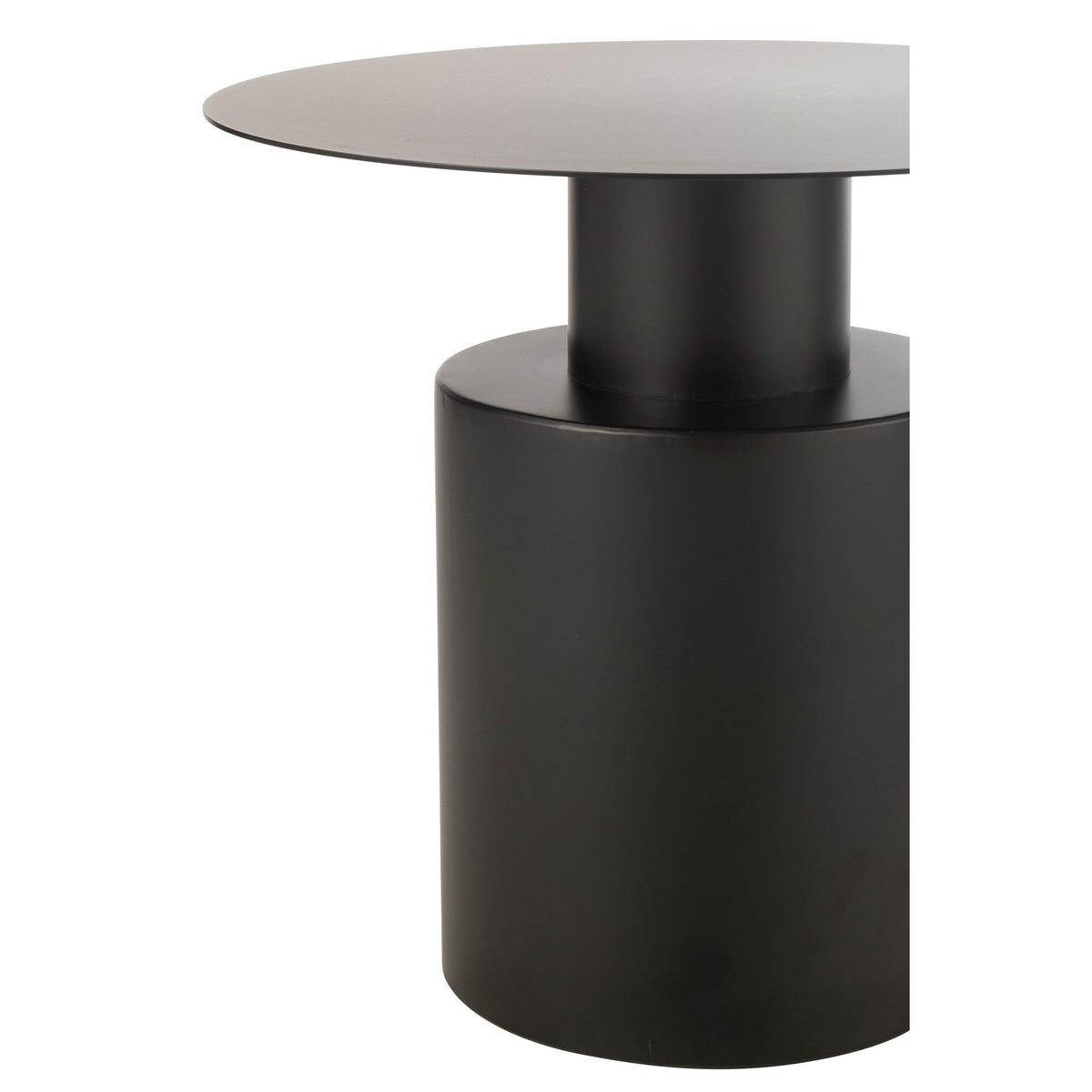 Bijzettafel Rond Metaal Zwart J-Line