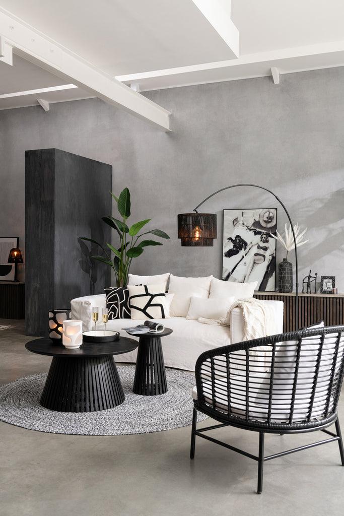 Bijzettafel Vincent Mangohout Zwart Small - Bijzettafel - J-Line - livinglovely.nl