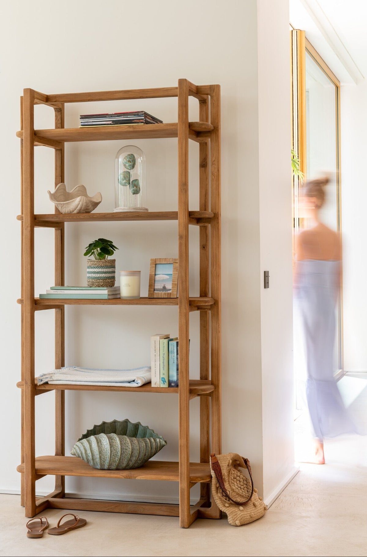 Boekenkast Cakra Gerecycleerd Hout Naturel J-Line