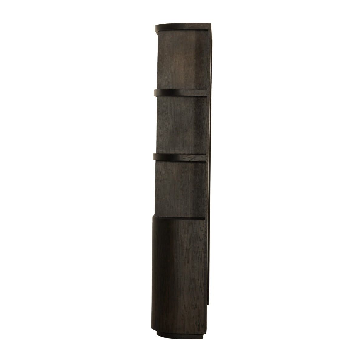 Boekenkast Novero espresso 145cm zijaanzicht