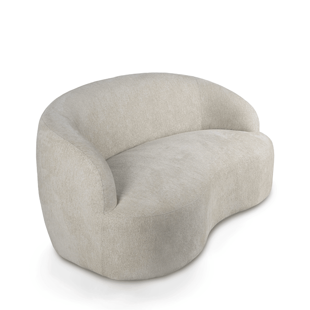 Bohne Cream 9901 Nanci Fabric 2 Seater Sofa PTMD - Bankstel - PTMD - livinglovely.nl