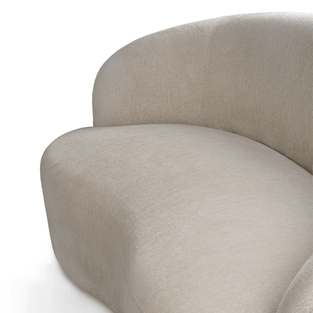 Bohne Cream 9901 Nanci Fabric 2 Seater Sofa PTMD - Bankstel - PTMD - livinglovely.nl