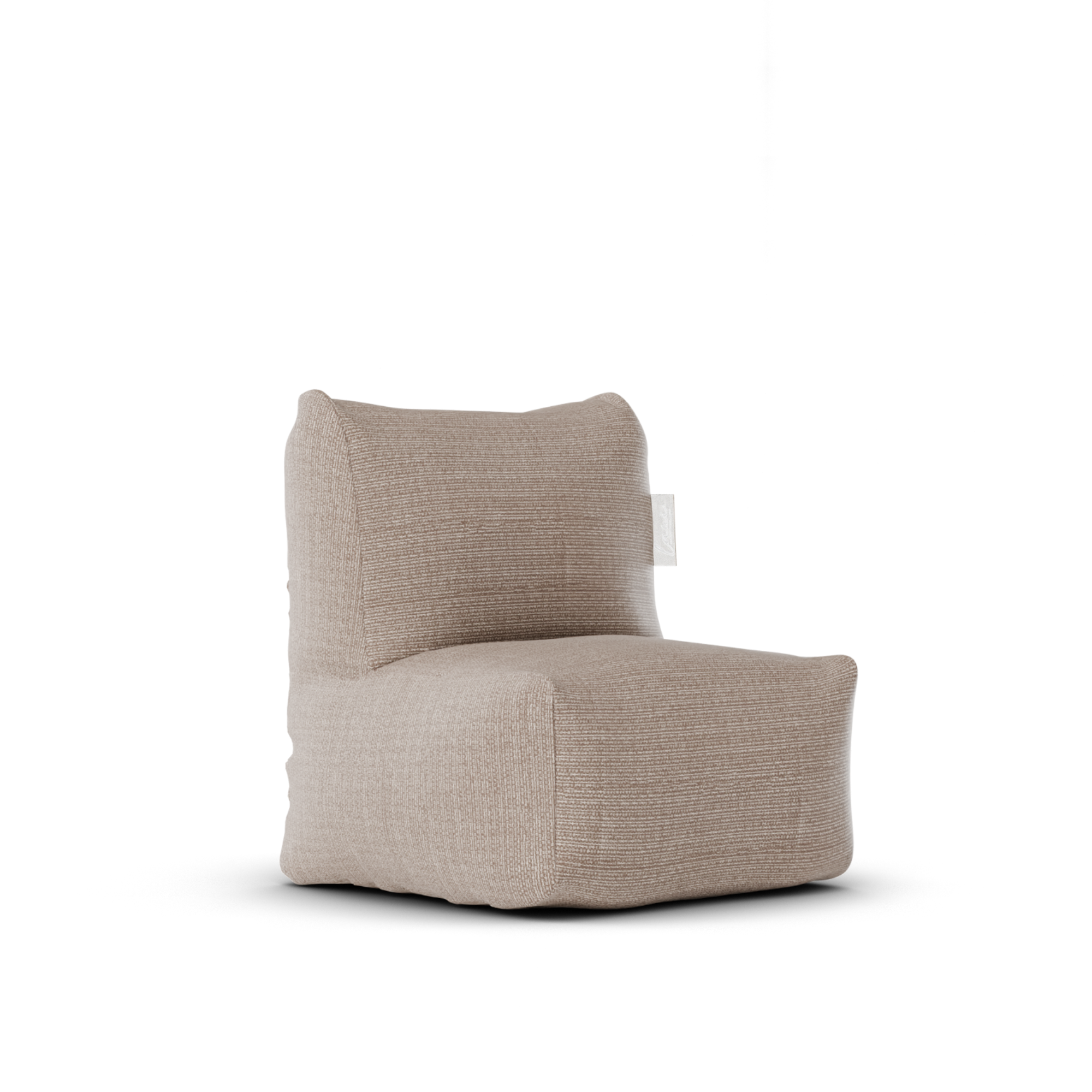 Boho Kid Lounge Taupe van Laui Lounge, grijsbruine kinderstoel van geweven waterafstotende stof