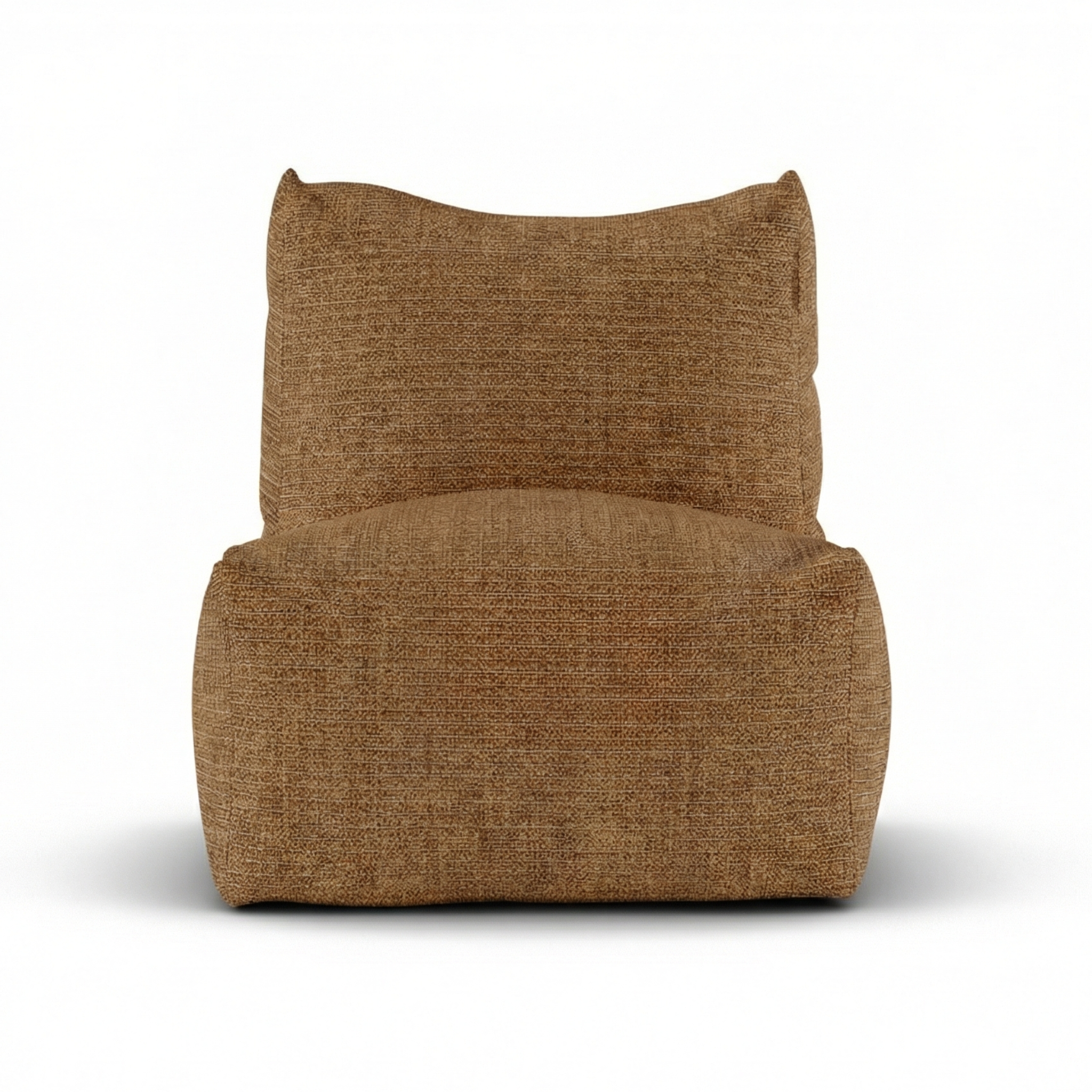 Terracotta Boho Lounge SeatXL van Laui Lounge van voren, met brede zitting van 68 centimeter
