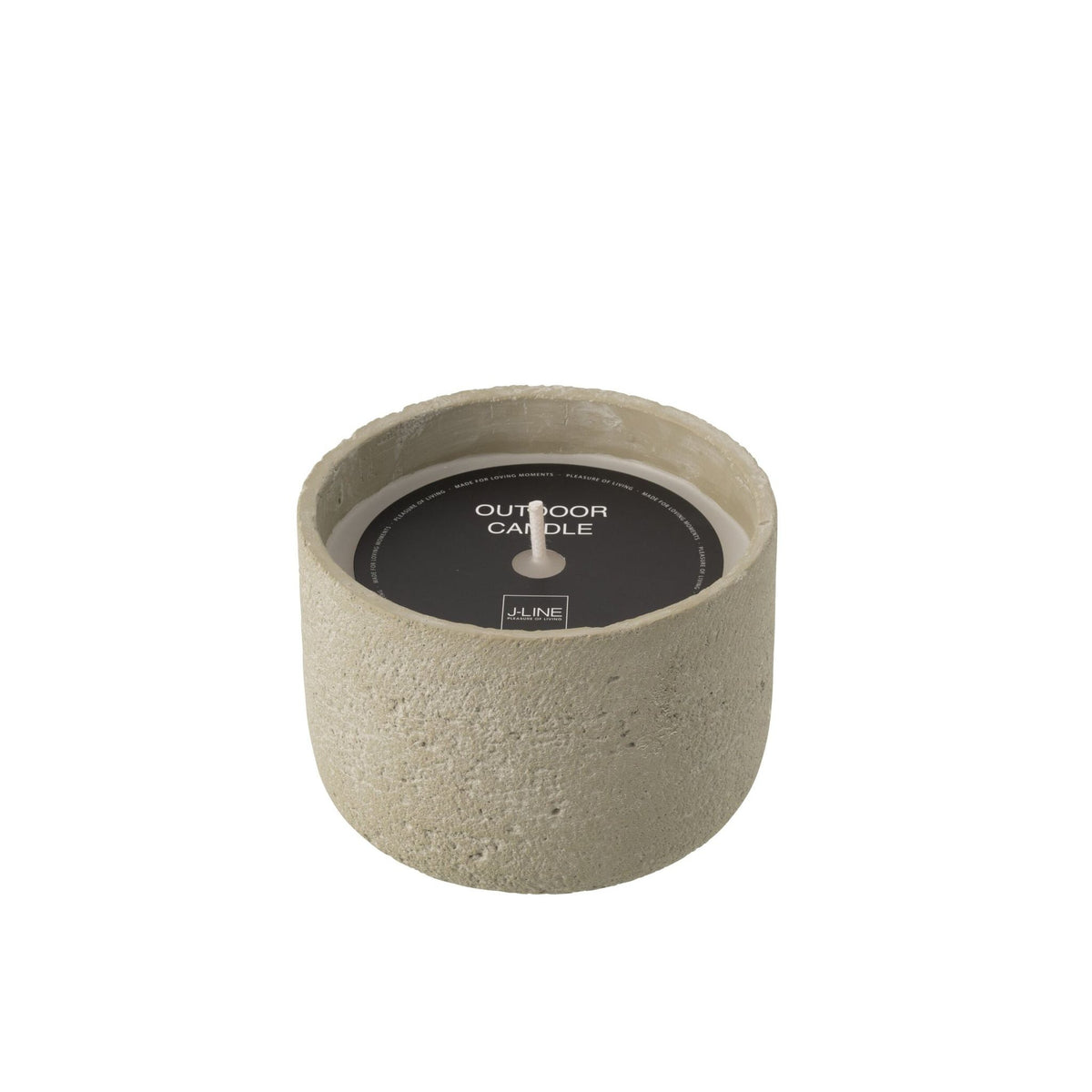 Buitenkaars 31h Rond Paraffine Lichtgroen Medium J-Line