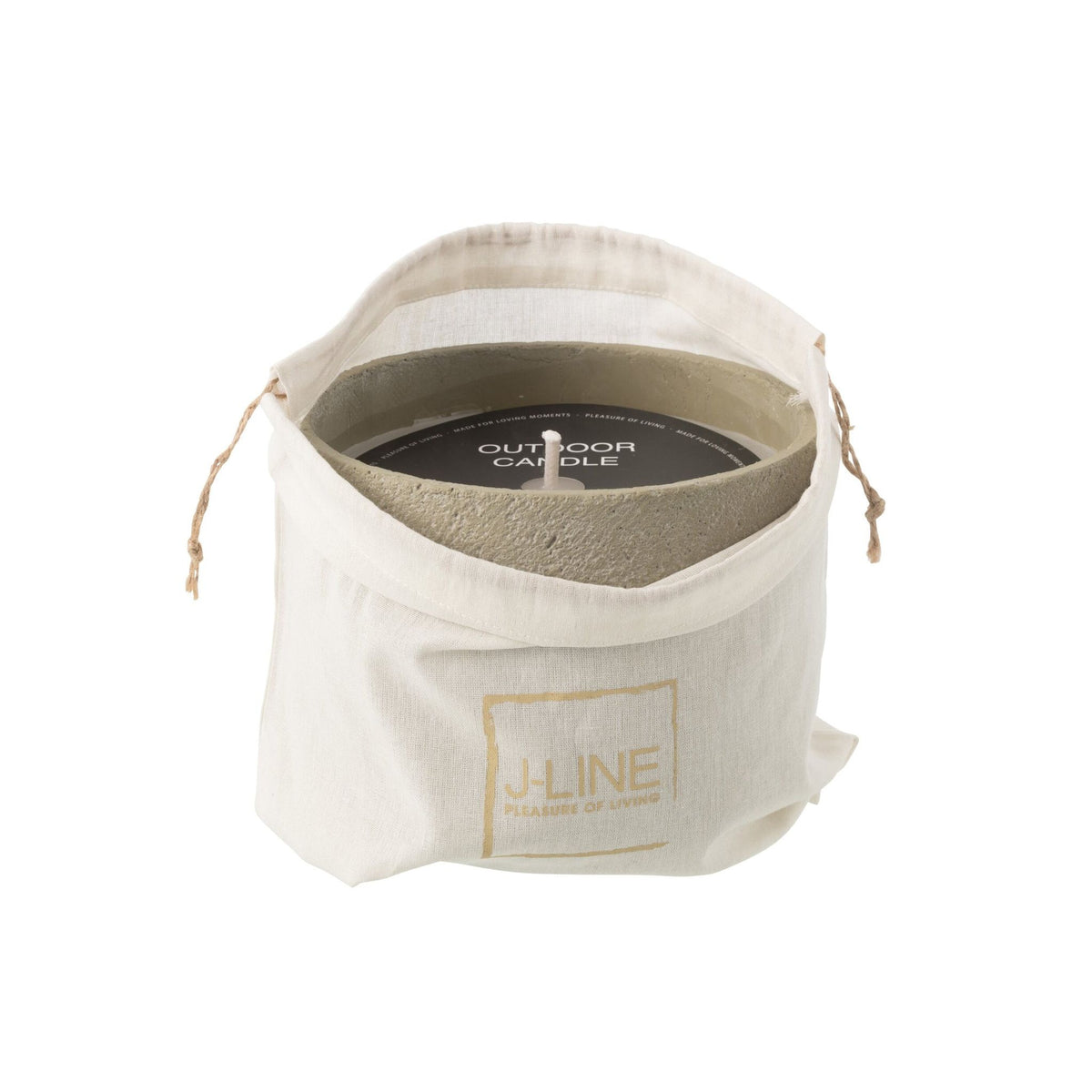 Buitenkaars 47h Rond Paraffine Lichtgroen Large J-line