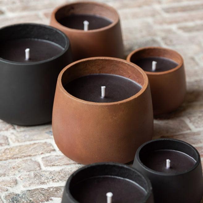 Buitenkaars Cement Zwart Small -18u - Buitenkaars - J-Line - livinglovely.nl
