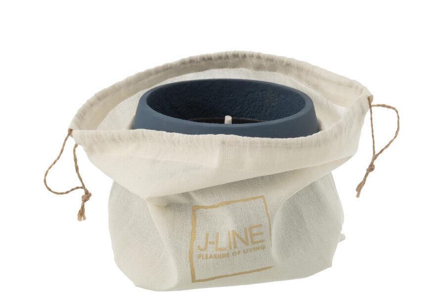 Buitenkaars Cyra Cement Blauw Medium 31uur - Buitenkaars - J-Line - livinglovely.nl