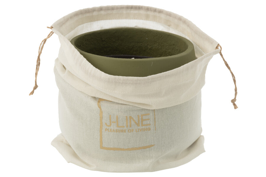 Buitenkaars Cyra Cement Groen Large 48uur - Buitenkaars - J-Line - livinglovely.nl