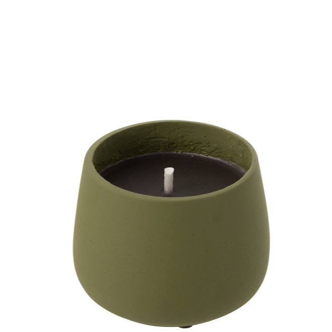 Buitenkaars Cyra Cement Groen Small 18uur - Buitenkaars - J-Line - livinglovely.nl