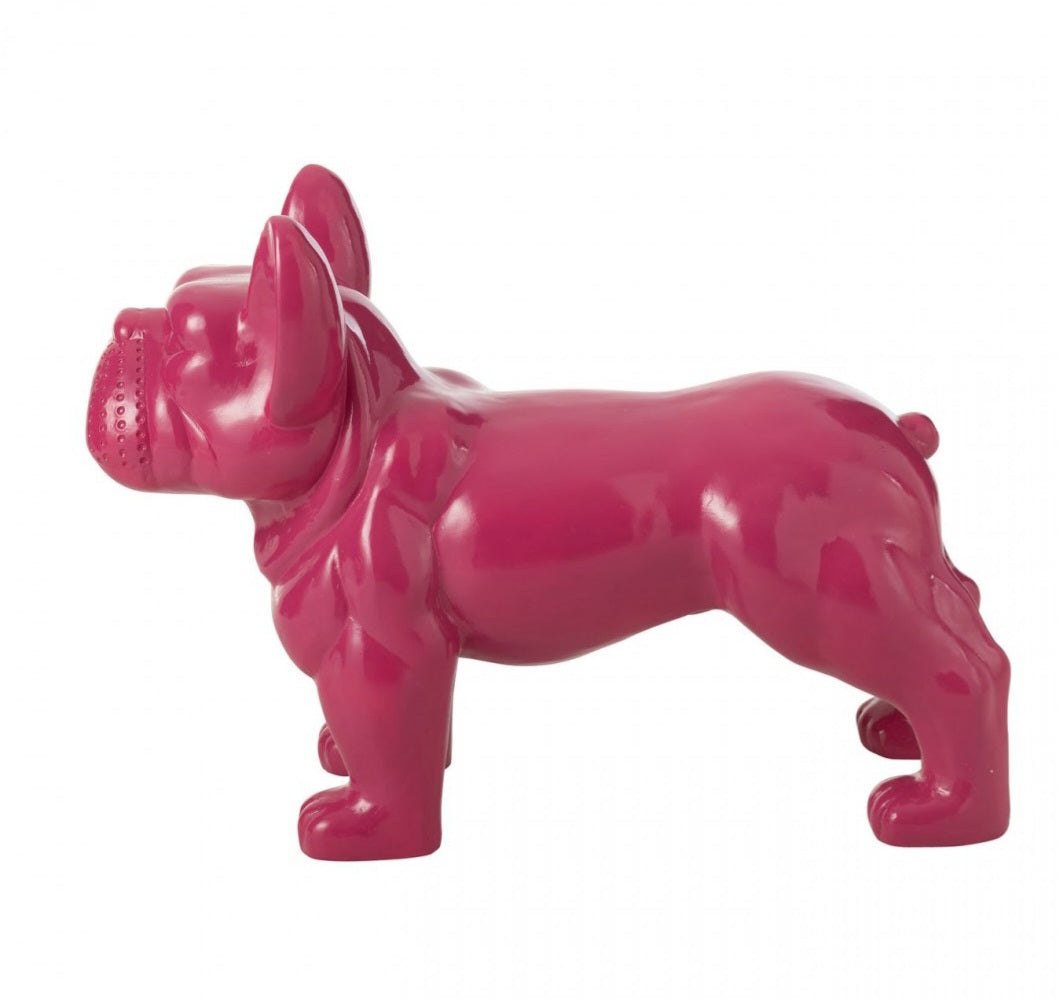 Bulldog Fuchsia L88cmxB38cmxH63 J-Line - Beeld - J-Line - livinglovely.nl