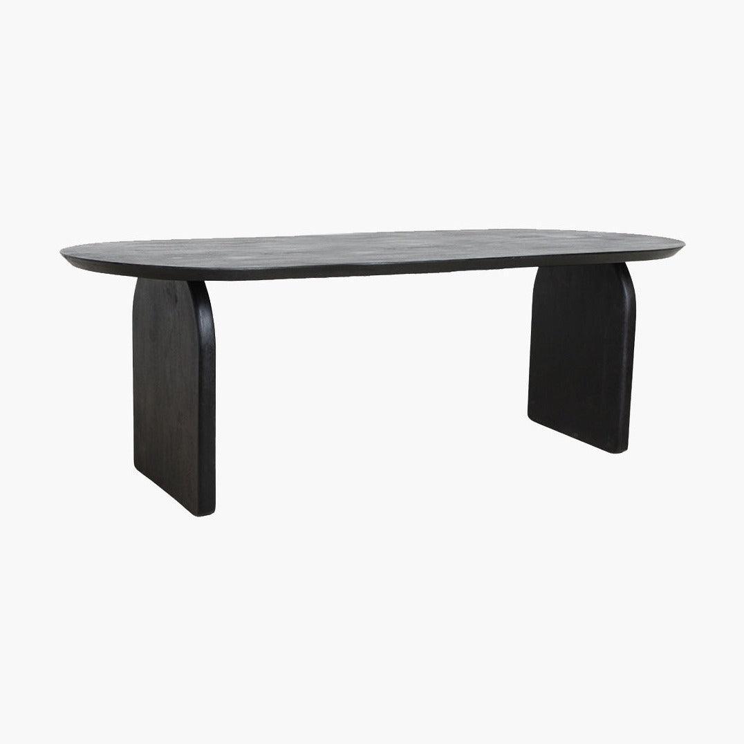 Bullnose Eetkamertafel Black Raw Materials - Eetkamertafel - Raw Materials - livinglovely.nl